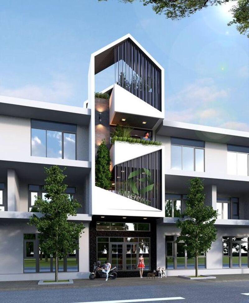 mẫu khách sạn mini 3 tầng
